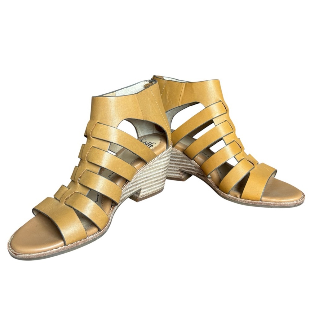 Sofft Sunny Luggage Gold Tan Gladiator Caged Leather Sandals Summer Size 7 - Picture 2 of 9